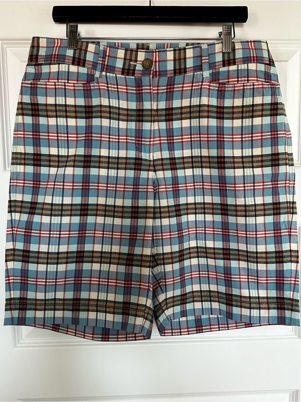 Lands End Plaid Bermuda Shorts